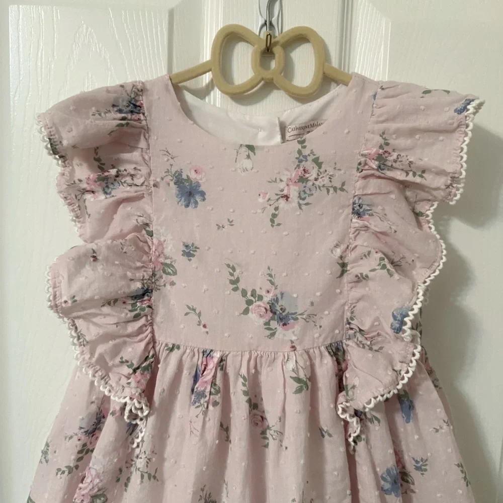 Catherine Malandrino Pink Floral Ruffle Dress